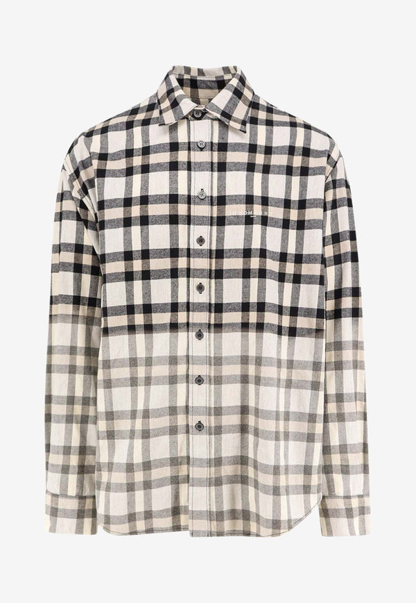 Ih Nom Uh Nit Plaid Check Long-Sleeved Degrade Shirt Multicolor NUW25219520_Blackwhite_35066046