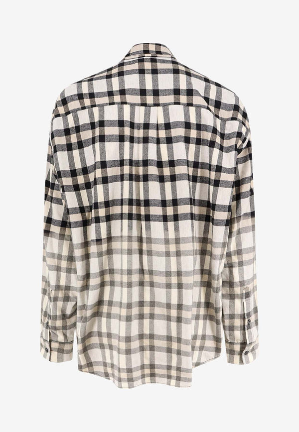 Ih Nom Uh Nit Plaid Check Long-Sleeved Degrade Shirt Multicolor NUW25219520_Blackwhite_35066046