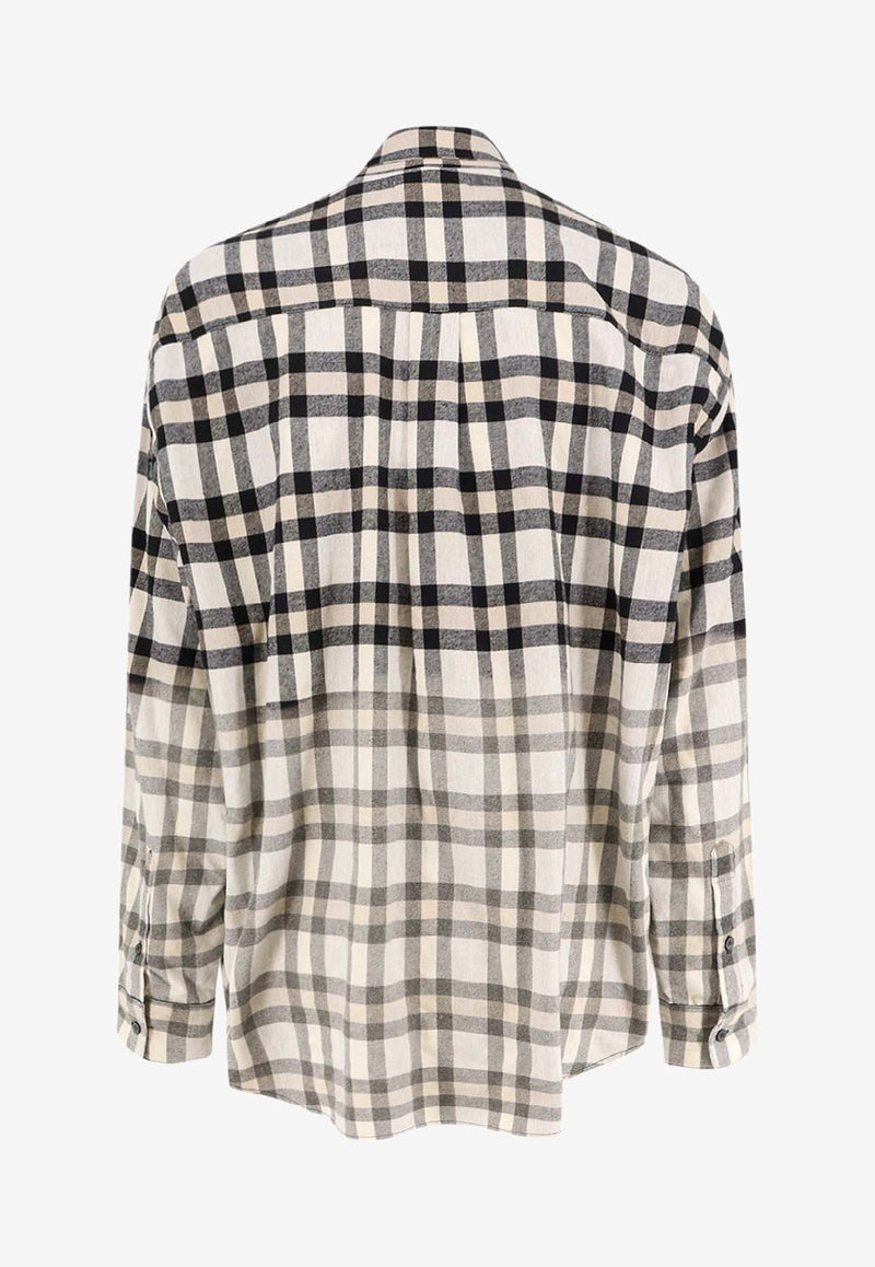 Ih Nom Uh Nit Plaid Check Long-Sleeved Degrade Shirt Multicolor NUW25219520_Blackwhite_35066046