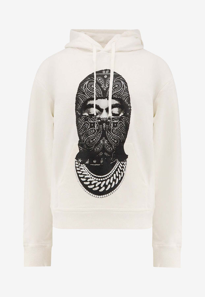 Ih Nom Uh Nit Paisley Print Mask Hooded Sweatshirt White NUW25233081_OFFWHITE_35065920