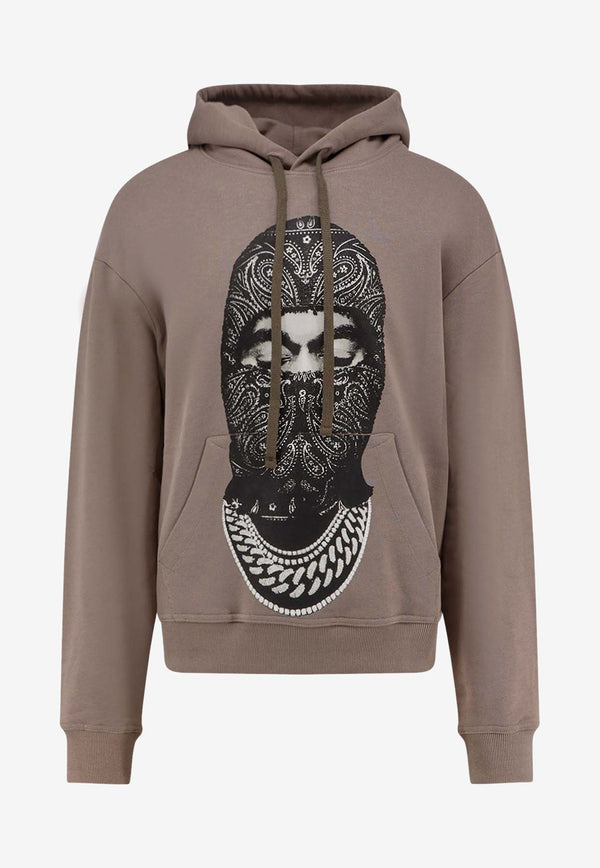 Ih Nom Uh Nit Paisley Print Mask Hooded Sweatshirt Gray NUW25233C48_FOG_35065904