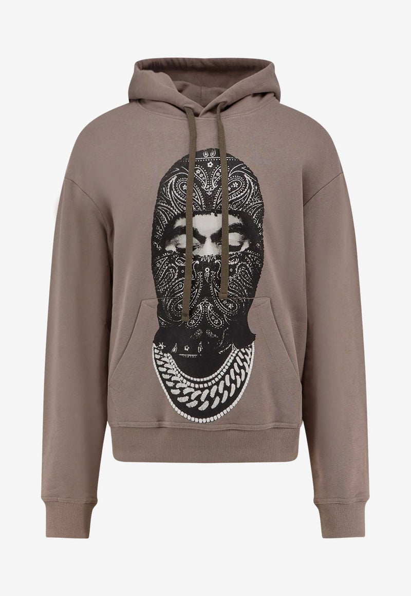 Ih Nom Uh Nit Paisley Print Mask Hooded Sweatshirt Gray NUW25233C48_FOG_35065904