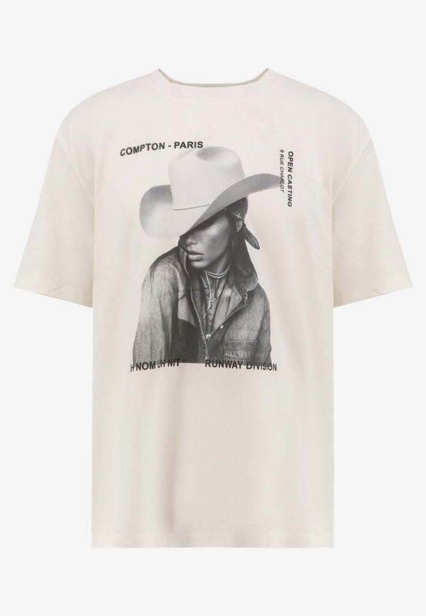 Ih Nom Uh Nit Cowgirl Print T-shirt White NUW25234081_OFFWHITE_35065882