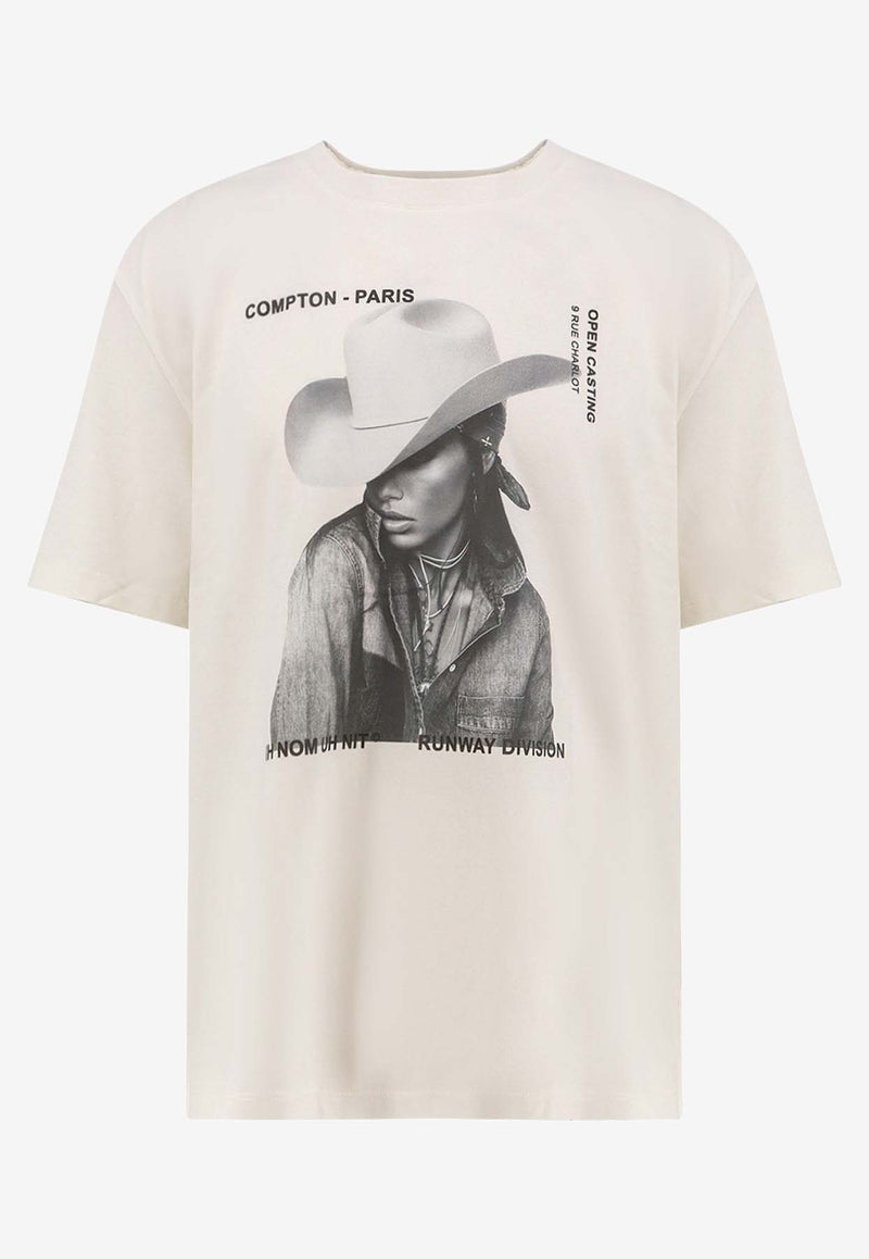 Ih Nom Uh Nit Cowgirl Print T-shirt White NUW25234081_OFFWHITE_35065882