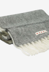 Mohair-Blend Ribbed Scarf