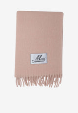 Alpaca-Blend Ribbed Scarf