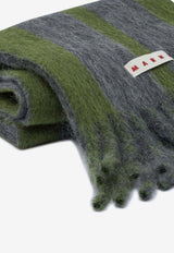 Mohair-Blend Ribbed Scarf
