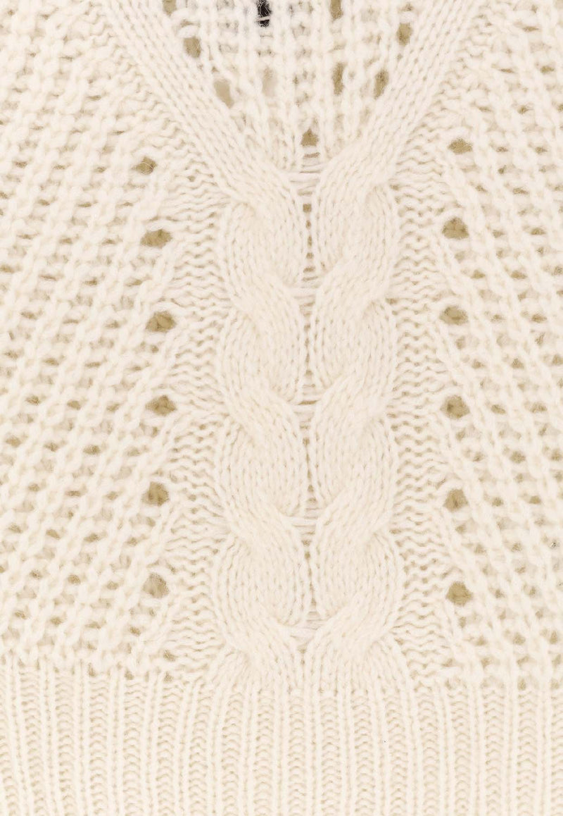 Hugo Boss Knitted Cropped Vest White 50549310118_OPEN WHITE_30893623