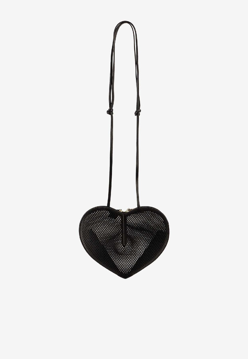 Alaïa Le Cœur Heart Perforated Leather Shoulder Bag Black AA1P003CA330999_Black_40005471