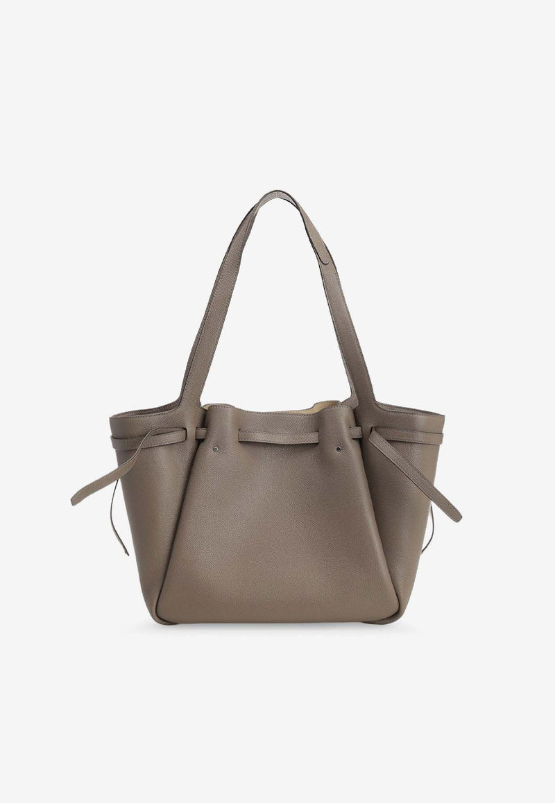 Tory Burch Romy Leather Tote Bag Gray 163388251_Wild Mushroom_40009727