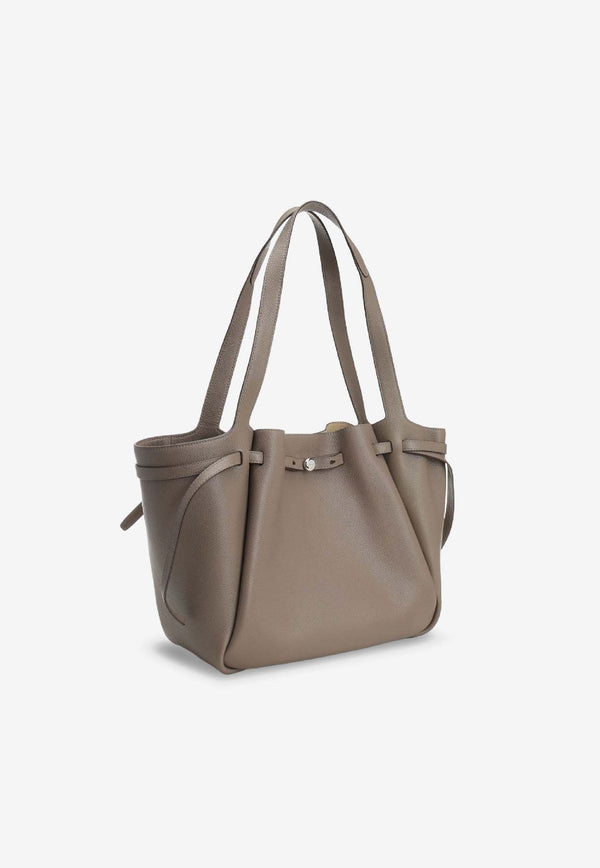 Tory Burch Romy Leather Tote Bag Gray 163388251_Wild Mushroom_40009727