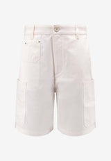 Givenchy Logo Embroidered Cargo Shorts White BM51PK5171100_White_40000062