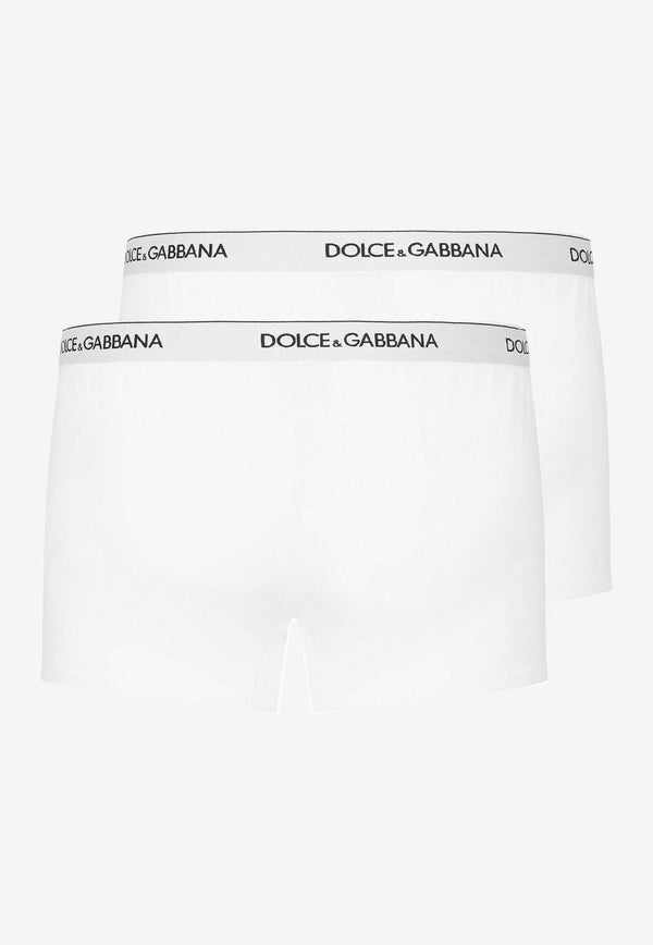 Dolce & Gabbana Logo Embroidered Boxers - Set of 2 White M9C07JONN95W0800_White_40005157