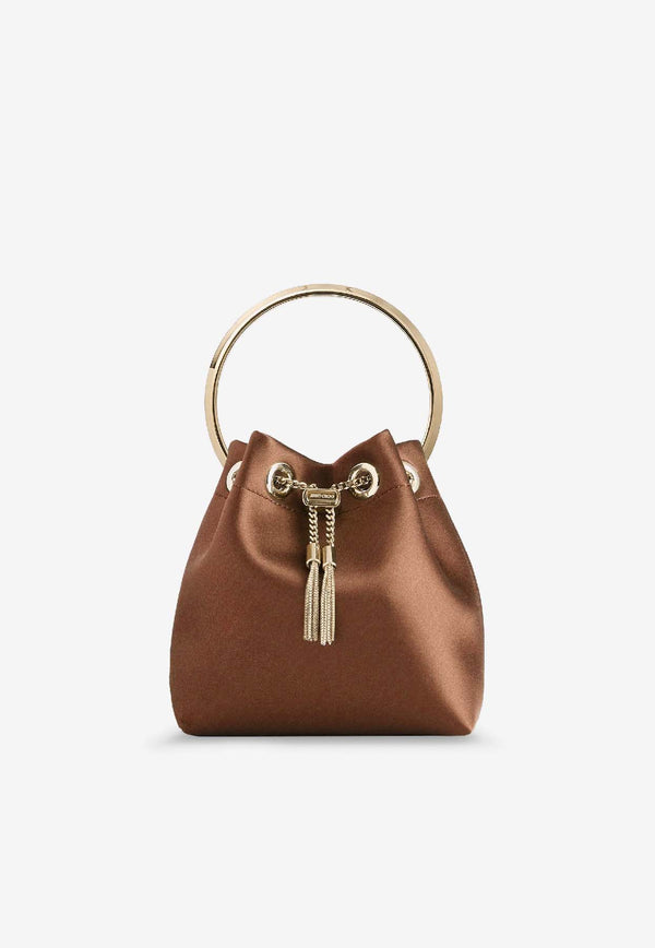Jimmy Choo Bon Bon Satin Handbag Brown BONBONFUQBRONZELIGHTGOLD_BRONZELIGHTGOLD_40005357