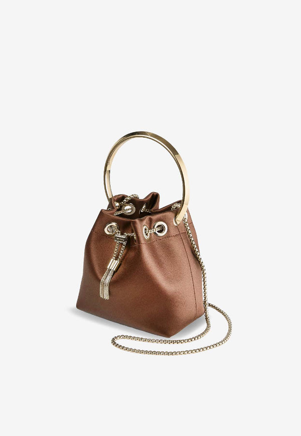 Jimmy Choo Bon Bon Satin Handbag Brown BONBONFUQBRONZELIGHTGOLD_BRONZELIGHTGOLD_40005357
