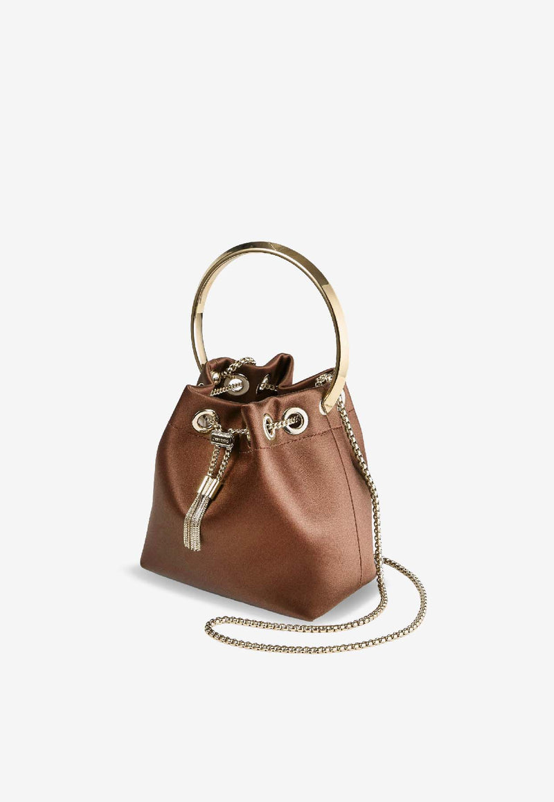 Jimmy Choo Bon Bon Satin Handbag Brown BONBONFUQBRONZELIGHTGOLD_BRONZELIGHTGOLD_40005357