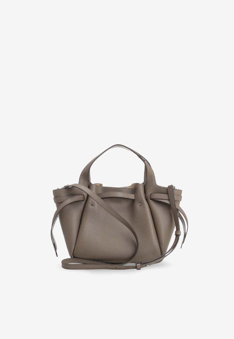 Tory Burch Romy Leather Shoulder Bag Gray 164866253_Wild Mushroom_40005369