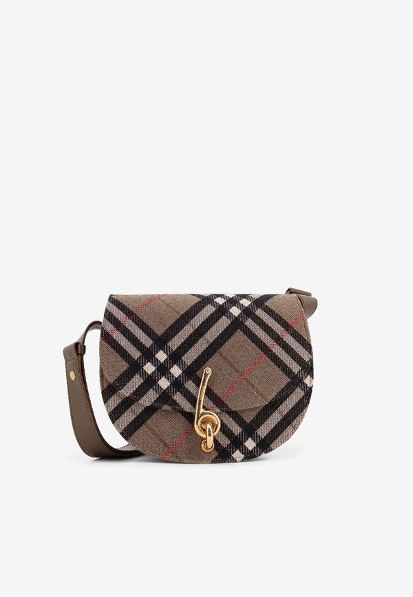 Burberry Bridle Check Canvas and Leather Shoulder Bag Beige 8116512C1846_BRUSH_29841162