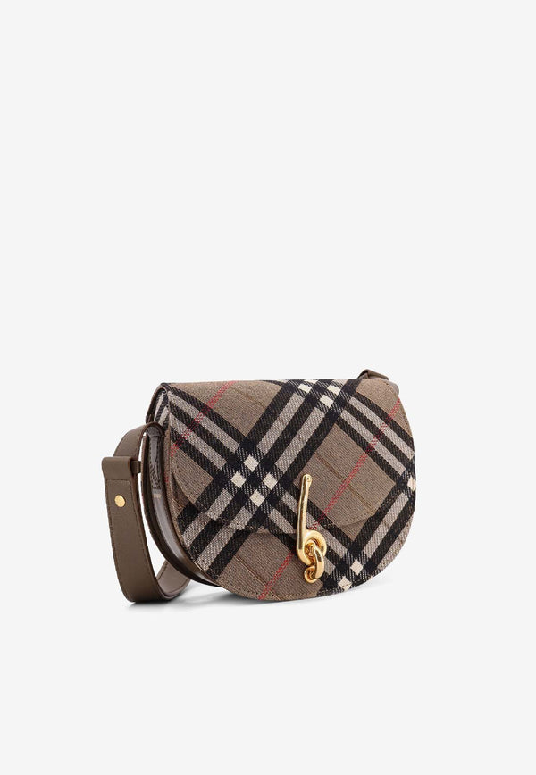 Burberry Bridle Check Canvas and Leather Shoulder Bag Beige 8116512C1846_BRUSH_29841162