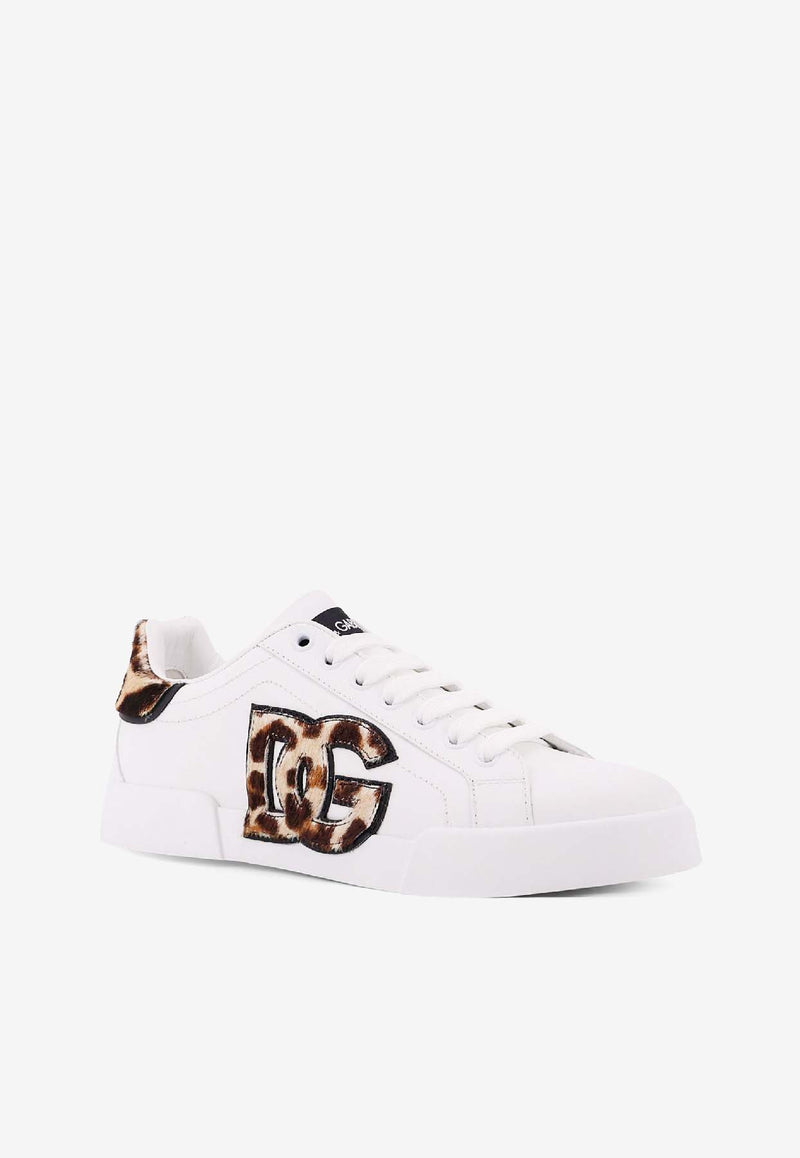 Dolce & Gabbana Portofino Strobel Leather Sneakers White CK2395A02258S543_NEROLEO_40016567