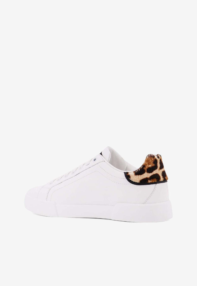 Dolce & Gabbana Portofino Strobel Leather Sneakers White CK2395A02258S543_NEROLEO_40016567