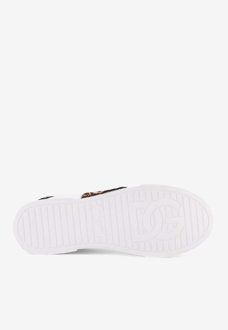 Dolce & Gabbana Portofino Strobel Leather Sneakers White CK2395A02258S543_NEROLEO_40016567