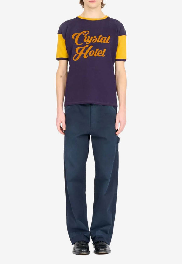 MM6 Maison Margiela Slogan Print T-shirt Purple S50GC0718S23988_384