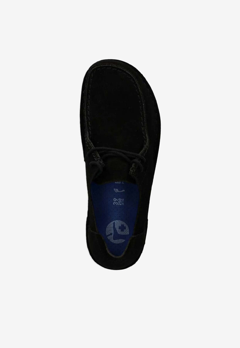 Birkenstock Utti Suede Lace-Up Shoes Black 1028740_BLACK