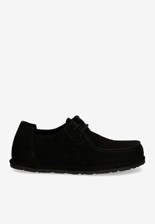 Birkenstock Utti Suede Lace-Up Shoes Black 1028740_BLACK