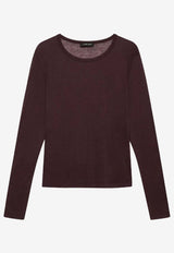 Anine Bing Sylvie Long-Sleeved T-shirt Brown A0811501_BWN34