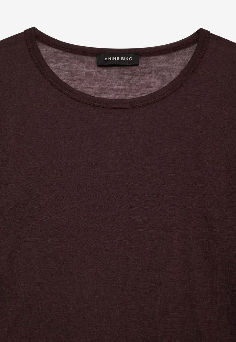Anine Bing Sylvie Long-Sleeved T-shirt Brown A0811501_BWN34