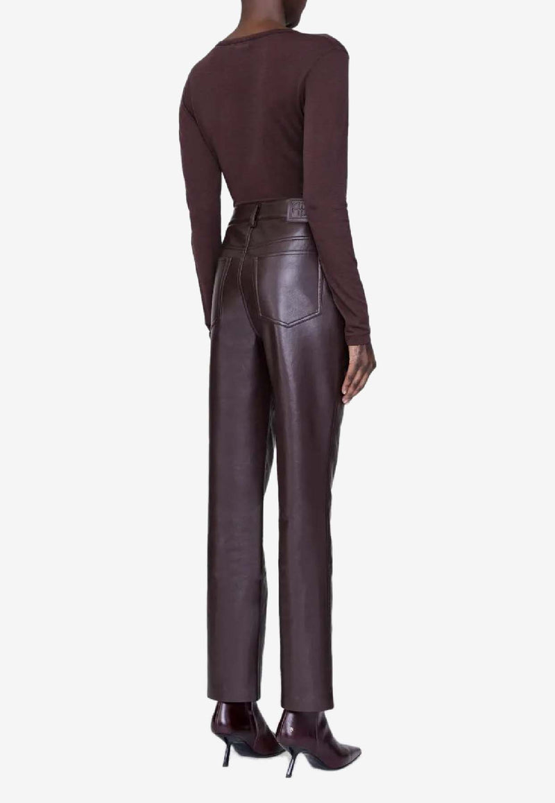 Anine Bing Sylvie Long-Sleeved T-shirt Brown A0811501_BWN34