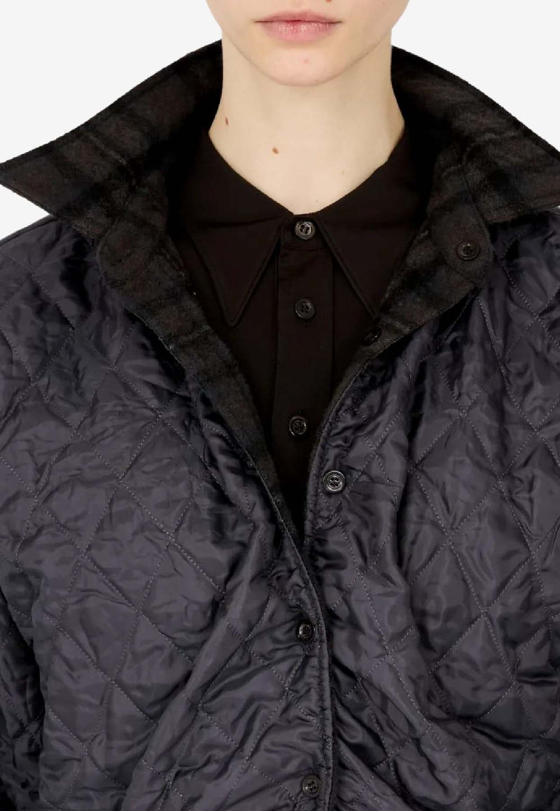 MM6 Maison Margiela Quilted Long-Sleeved Shirt Gray S51DT0024MTN117_860