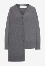 Niccolò Pasqualetti Gola Asymmetric Cardigan
 Gray NP08K004CASH_CH