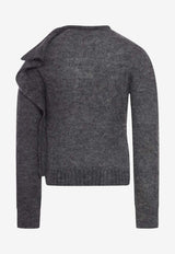 Niccolò Pasqualetti Nota Ruffled Sweater Gray NP08K013KMPY_DG