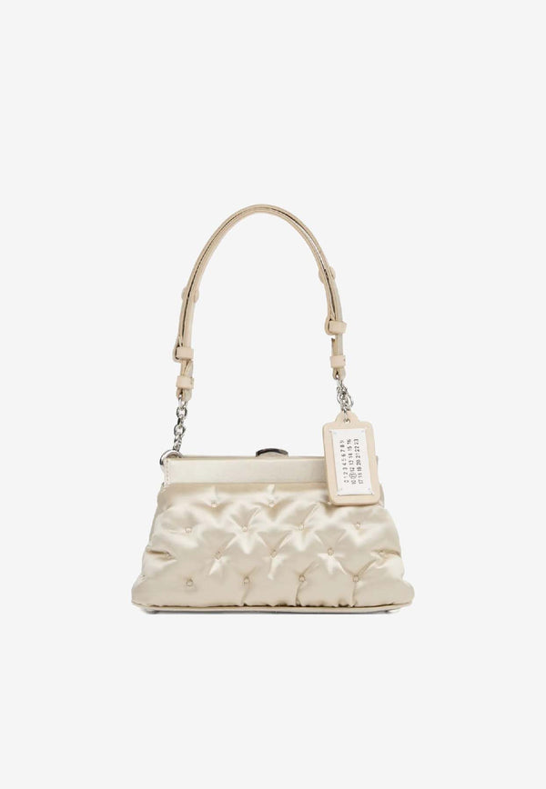 MM6 Maison Margiela Small Glam Slam Satin Shoulder Bag Ivory SB2WD0093P8573_T2354
