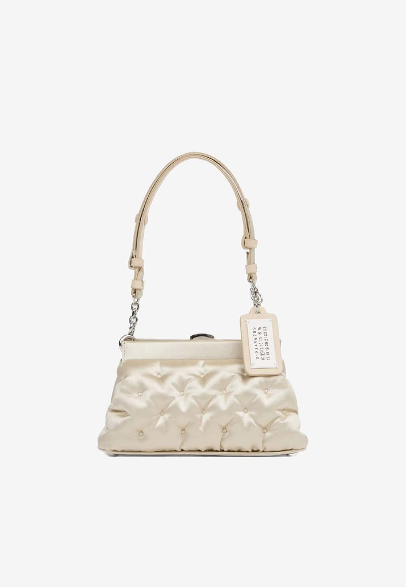 MM6 Maison Margiela Small Glam Slam Satin Shoulder Bag Ivory SB2WD0093P8573_T2354