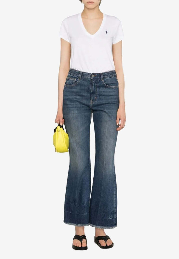 Ralph Lauren Pony V-neck T-shirt
 White 211902403001