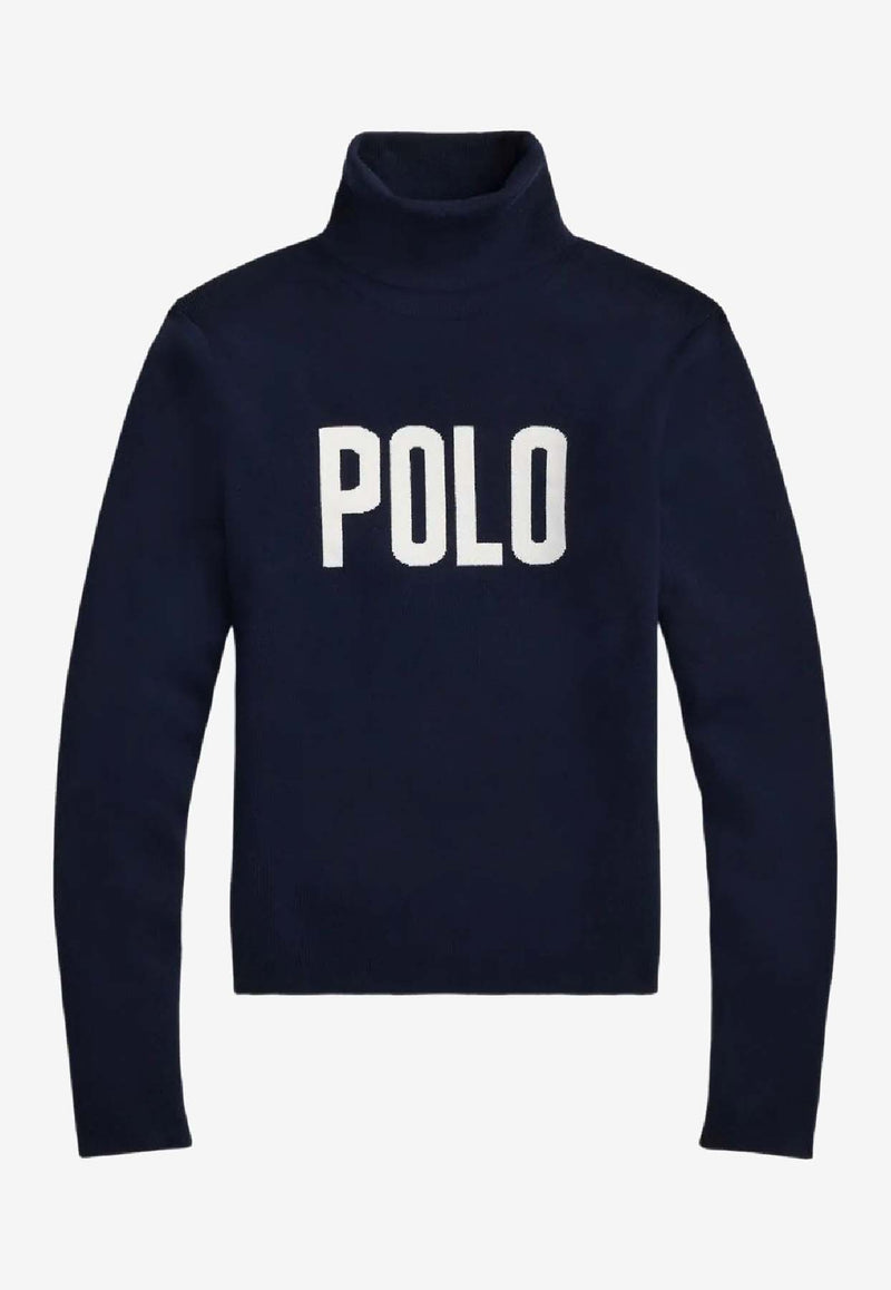 Ralph Lauren POLO Print Turtleneck Sweater Navy 211972136001