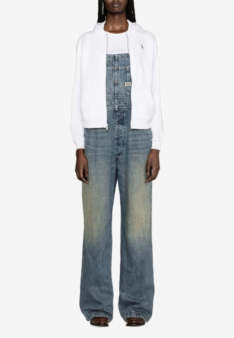 Ralph Lauren Pony Embroidered Zip-Up Sweatshirt White 211943008001