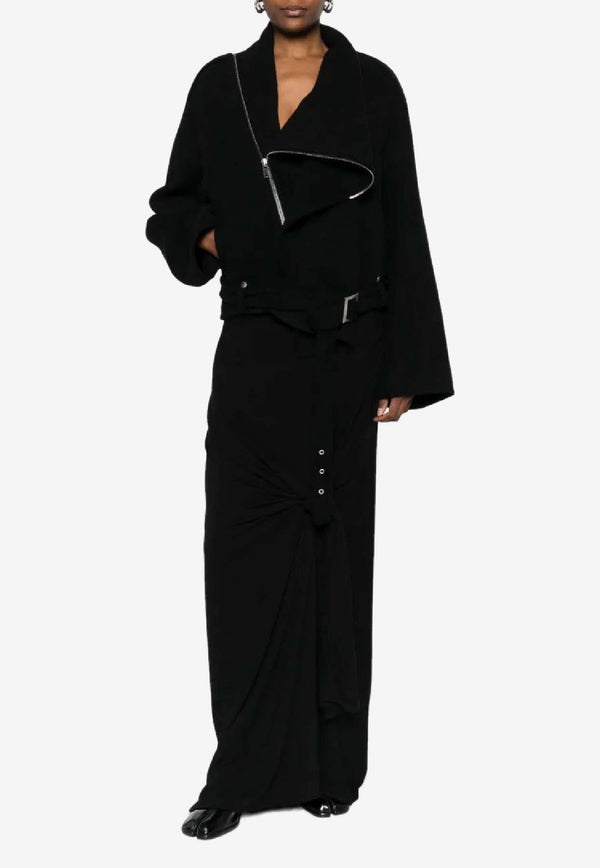 Rick Owens Scarf Flight Biker Jacket Black RO02E4793DDR_09