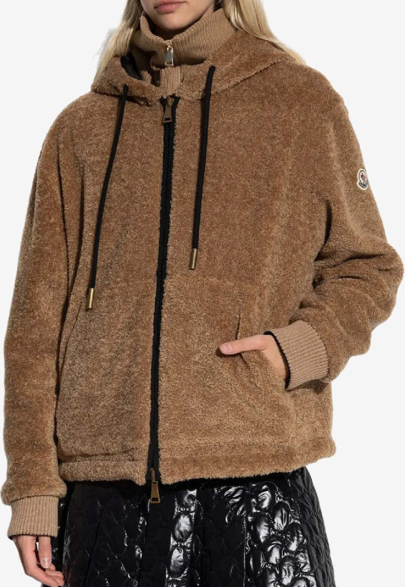 Moncler Zip-Up Fleece Jacket Brown K20938G0001689AOF_P29