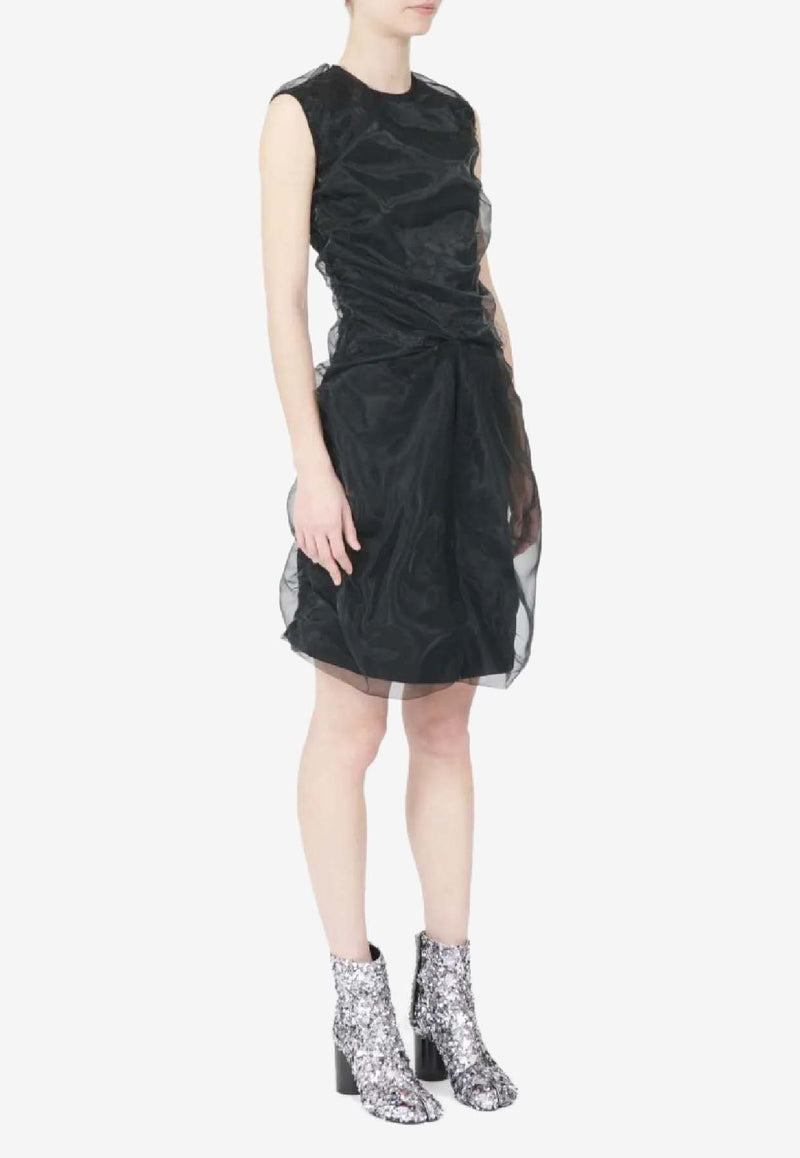 MM6 Maison Margiela Ruffled Mini Dress Black S29DD0049M35537_900