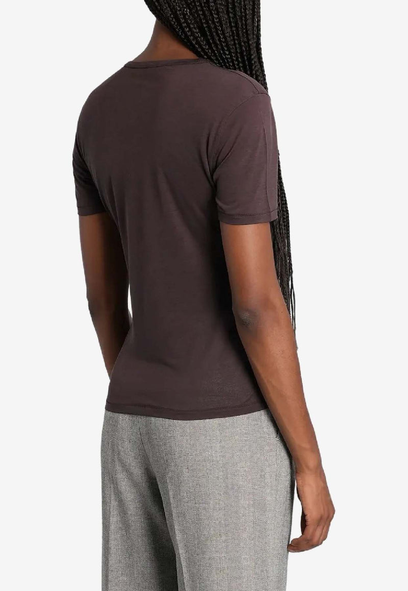 Anine Bing Sylvie Short-Sleeved T-shirt Brown A0811500_BWN34