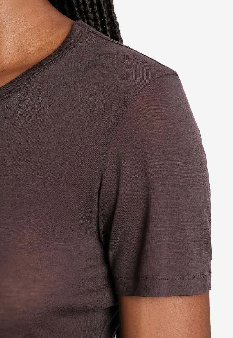 Anine Bing Sylvie Short-Sleeved T-shirt Brown A0811500_BWN34