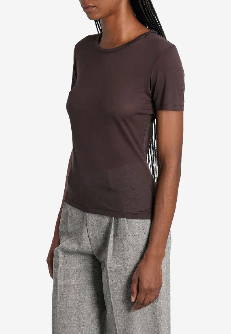 Anine Bing Sylvie Short-Sleeved T-shirt Brown A0811500_BWN34