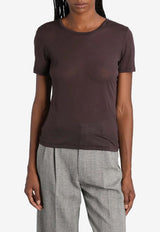 Anine Bing Sylvie Short-Sleeved T-shirt Brown A0811500_BWN34