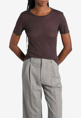 Anine Bing Sylvie Short-Sleeved T-shirt Brown A0811500_BWN34
