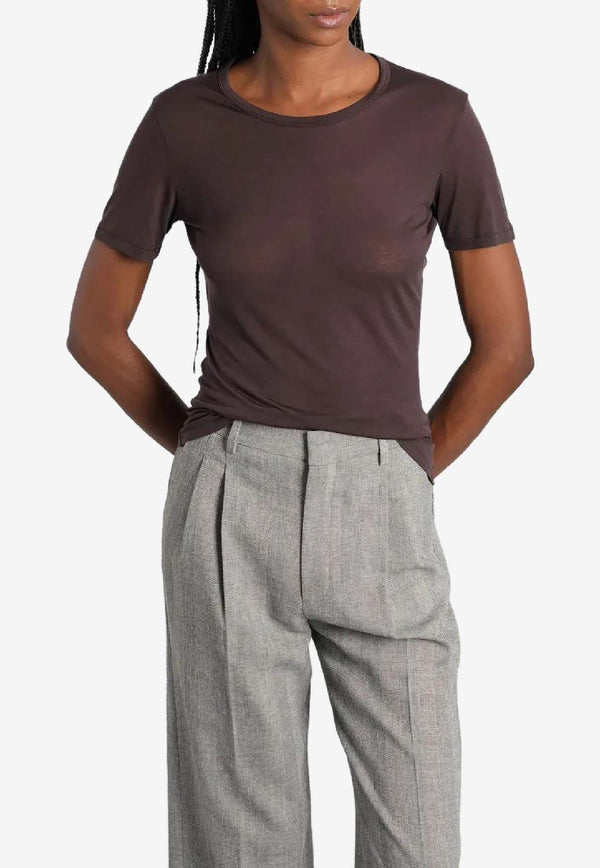 Anine Bing Sylvie Short-Sleeved T-shirt Brown A0811500_BWN34