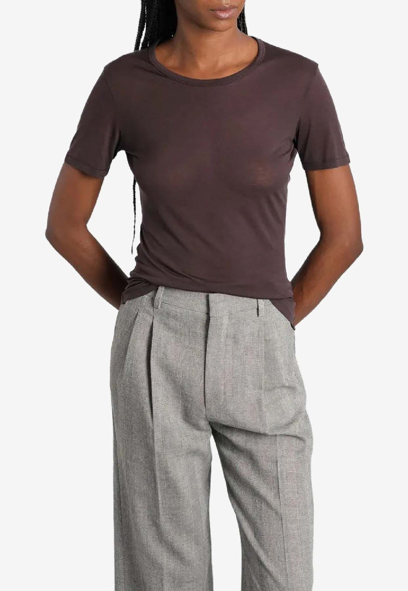 Anine Bing Sylvie Short-Sleeved T-shirt Brown A0811500_BWN34